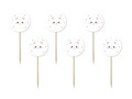 Sweet Kitten cake pickers - 6 pcs.