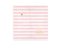 Hello Gorgeous pink striped napkins - 33 cm - 20 pcs.