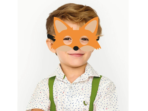 Felt mask fox - 1 piece.