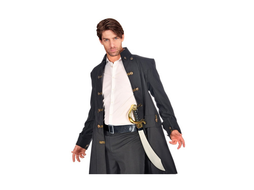 Czarny pas z 4 kaburami na miecze i broń - skóropodobny