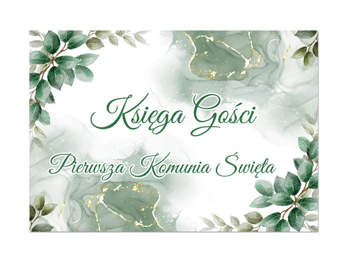 Naklejka na księgę gości na I Komunię Świętą - 1 szt.