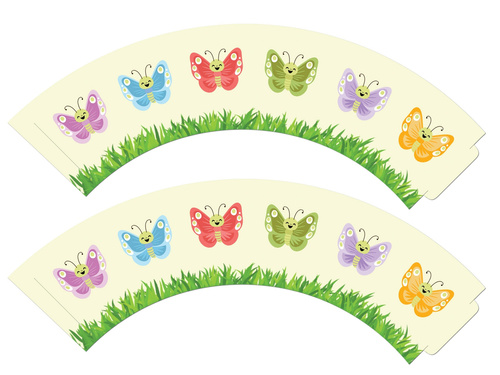 Spring Butterflies papillotes - 6 pcs.