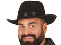 Black gangster hat with ribbon - 1 pc
