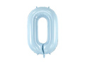 Number 0 Sky blue Foil Balloon - 72 cm - 1 pc