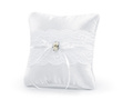 White ring pillow with white roses - 1 pc.