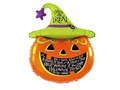 Balon foliowy Dynia w kapeluszu na Halloween - 61 x 91 cm - 1 szt.