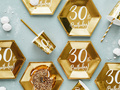 Thirtieth Birthday 30h Birthday cups! gold - 220 ml - 6 pcs.