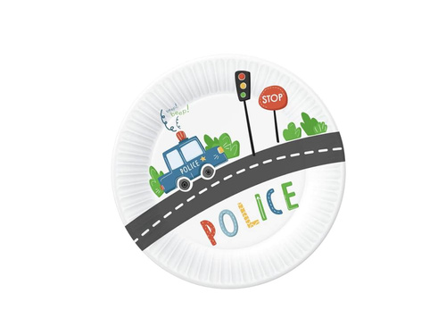 Paper plates Police - 18 cm - 6 pcs.