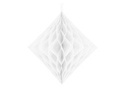 Dekoracja wisząca diament biały - 30 cm - 1 szt.