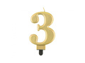 Gold Candle no 3 - 1 pc