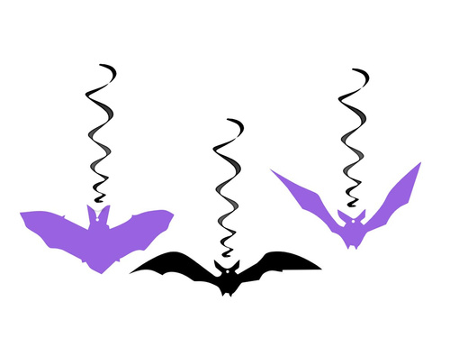 Hanging decoration Bats for Halloween - 3 pcs.