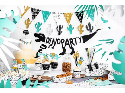 Dino Party Birthday Banner - 20 x 90 cm - 1 pc.