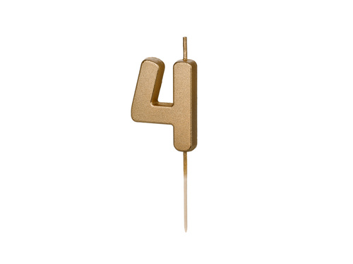 Gold Candle no 4 - 1 pc