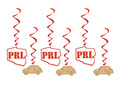 PRL birthday hanging decoration - 6 pcs.