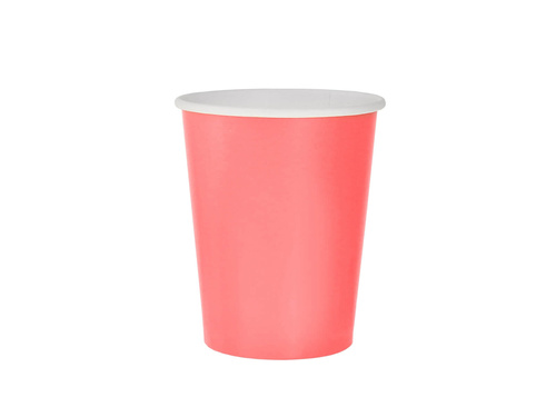 Kubeczki papierowe różowe - 270 ml - 14 szt.