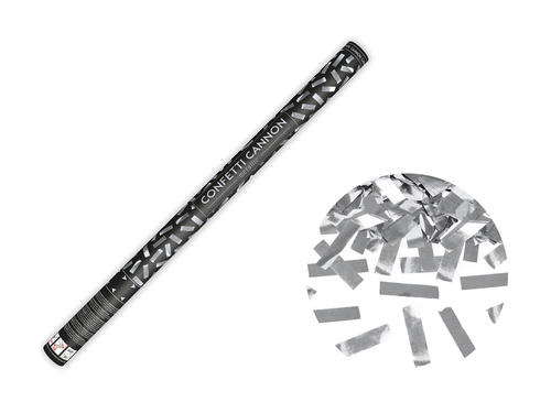 Shooting tube - silver confetti - 80 cm - 1 pcs.