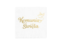 Napkins with gold inscription Holy Communion - 33 cm - 10 pcs.