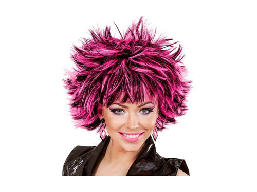 Czarno-różowa peruka Steamy