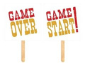 Photo props Game Start Game Over - 2 pcs.