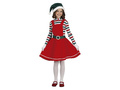 Santa girl worker costume