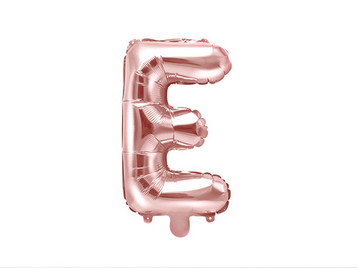 Foil balloon letter "E" pink and gold - 35 cm