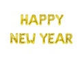 Foil balloon sign Happy New Year gold - 40 cm high