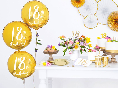 Gold metallized table numbers - 11 pcs.