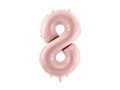 Number 8 Pink Foil Balloon - 72 cm - 1 pc