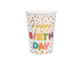 Kubeczki papierowe na urodziny Happy Birthday - 270 ml - 10 szt.