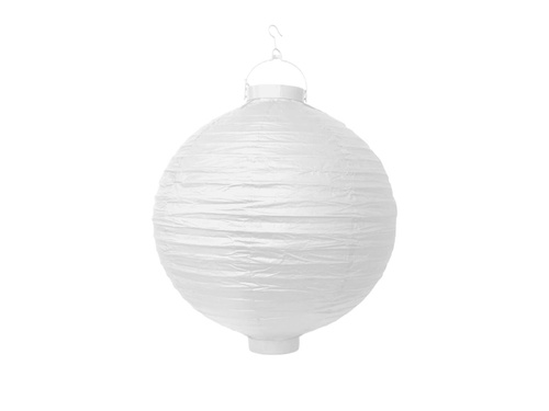 Glowing garden paper lantern 30 cm, white, 1 pcs.