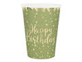 Happy Birthday olive cups - 270 ml - 10 pcs.