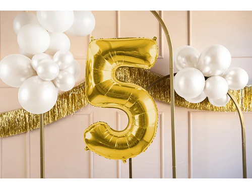 Foil balloon number 5 gold - 72 cm - 1 pc.