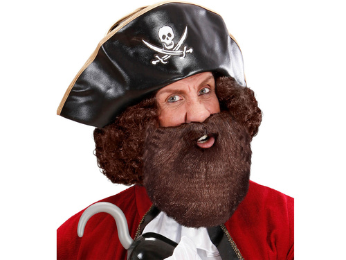 Brown beard and mustache