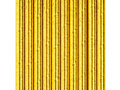 Słomki rurki metalizowane złote - 10 szt.