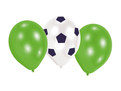 Printed Football Balloons - 28 cm - 6 pcs.