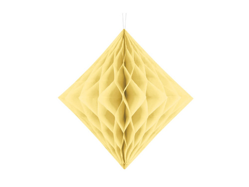 Hanging decoration yellow diamond - 30 cm - 1 pcs.