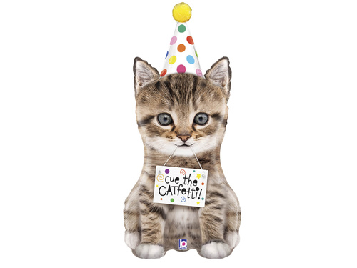 Foil balloon with cat - 104 cm