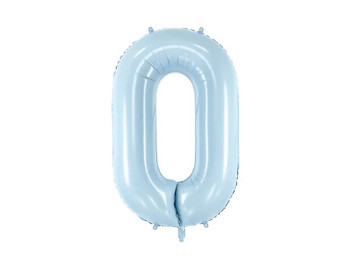 Number 0 Sky blue Foil Balloon - 72 cm - 1 pc