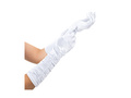 Rękawiczki karnawałowe białe długie - 42 cm