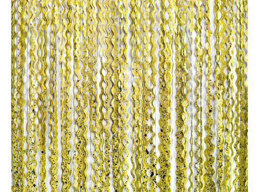 Curtain Spirals metallic gold - 100 x 200 cm