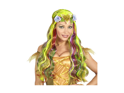 Peruka Flower Fairy z kwiatową opaską