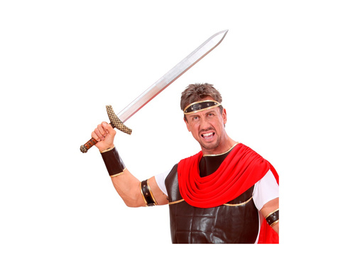 Metaliczny plastikowy miecz krzyżowca - 86 cm