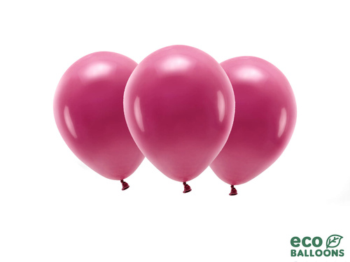 EKO Balony lateksowe pastelowe bordowe - duże - 10 szt.