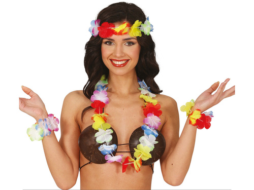 Extra multicolor Hawaiian set - 4 pcs