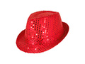 Kapelusz z cekinami czerwony - 1 szt.