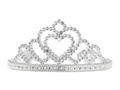 Tiara diadem srebrny księżniczki - 1 szt..