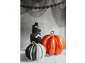 Balon foliowy Dynia 3D czarno- biała - 58x58 cm - 1 szt.