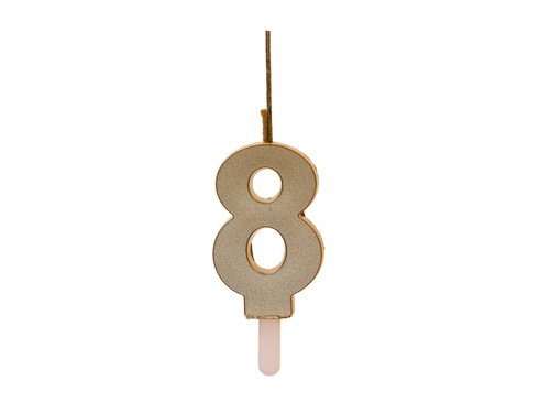 Gold Candle no 8 - 1 pc