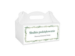 Decorative cake box white - 6 pc