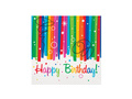 Serwetki urodzinowe Rainbow Happy Birthday - 25 cm - 16 szt.